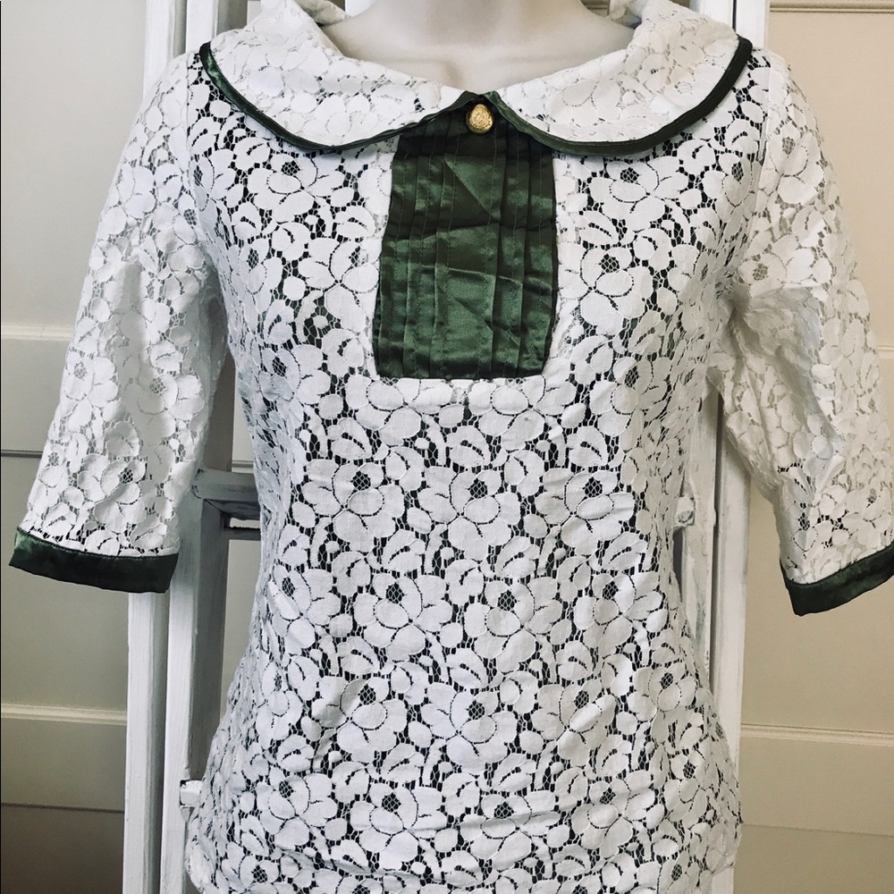 White Lace 3/4 Sleeve Top